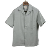 Atlantico camp shirt in Smoky Green cotton seersucker
