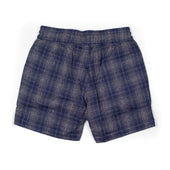 Dorne Easy Shorts In Wavy Checked Cotton And Linen