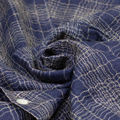 Dorne Camp Shirt In Wavy Checked Cotton And Linen