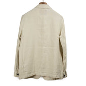 Labura Unlined Chore Jacket In Natural Washed Linen