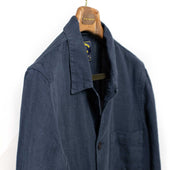 Labura Unlined Chore Jacket In Blue Washed Linen