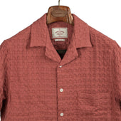 Sands Camp Shirt In Clay Waffle Gauzy Cotton