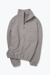 Half Zip Sweatshirt Cotton Terry