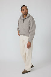 Half Zip Sweatshirt Cotton Terry