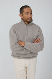 Half Zip Sweatshirt Cotton Terry