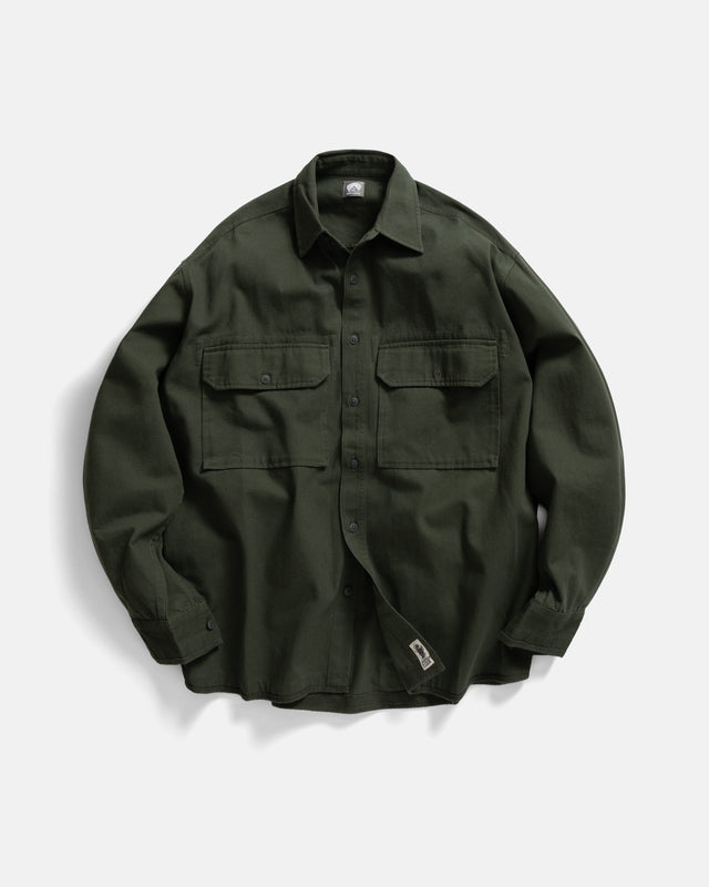 SHELTER SERVICE SHIRT - MORNING FOLIAGE GREEN HOMEGROWN TWILL