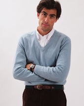 Light Lambswool V Neck Sweater