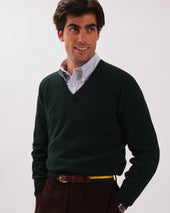 Tartan Lambswool V Neck Sweater