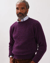 Made In Scotland Purple Shaggy Dog Sweater Classic Fit