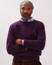 Made In Scotland Purple Shaggy Dog Sweater Classic Fit