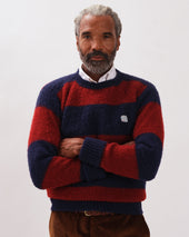 Made In Scotland Red Stripe Shaggy Dog Icon Sweater Classic Fit