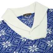 Pull En Cachemire Bleu Flocons