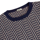 Pull En Laine Zig Zag Bleu