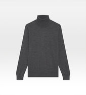 Pull à col roulé en cachemire et soie