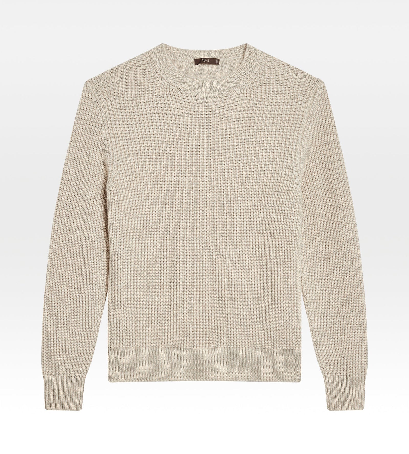 Pull Col Rond En Cachemire Et Lin