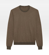 Pull fin en cachemire & soie marron