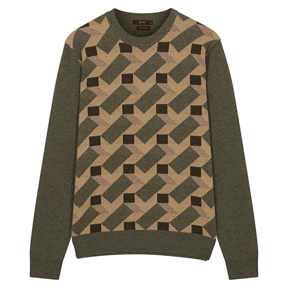 Pull En Cachemire G Om Trique Vert