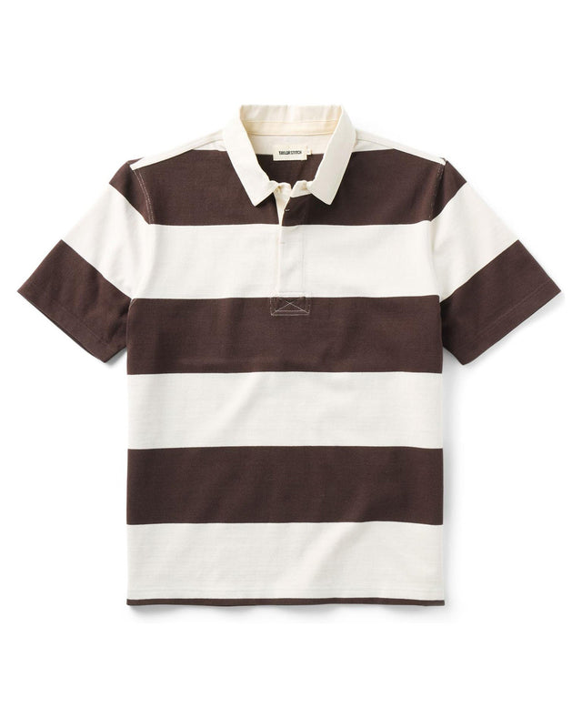 The Short Sleeve Rugby Shirt in Port Stripe