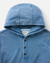 The Baja Pullover in Washed Indigo Terry