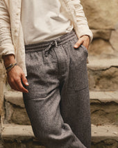 The Breakwater Pant In Grey Marl Hemp
