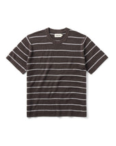 The Brody Sweater Tee in Espresso Stripe