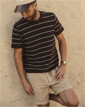The Brody Sweater Tee In Stripe