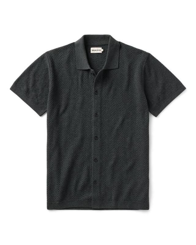 The Button Down Polo In Herringbone