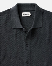 The Button Down Polo In Herringbone