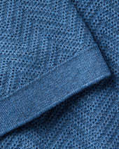 The Button Down Polo In Gulf Stream Herringbone