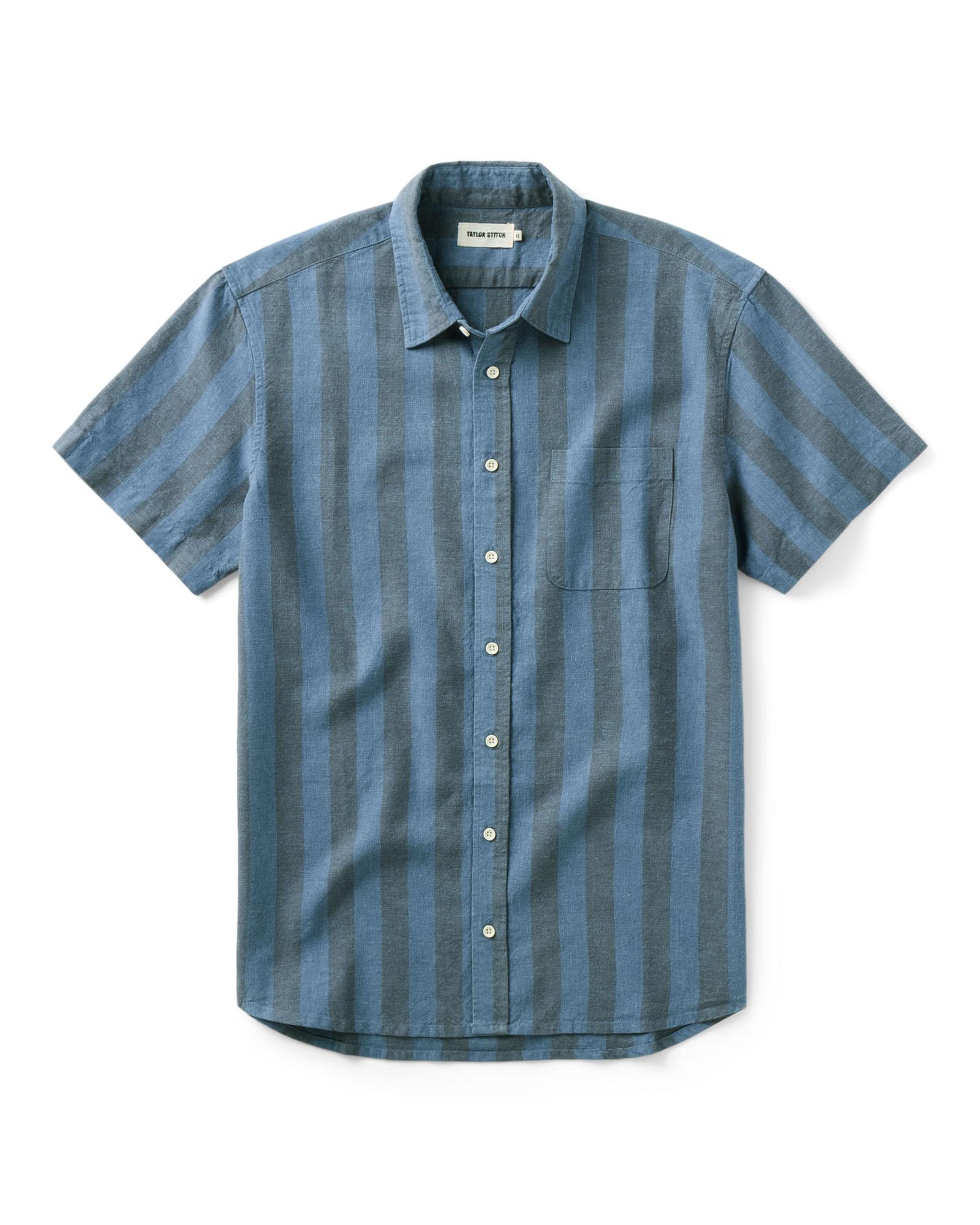 The Short Sleeve California In Stone Stripe Hemp