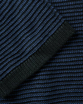 The Valencia Sweater Polo In Coal Stripe