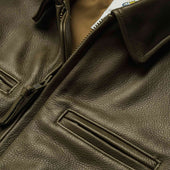 The Moto Jacket In Loden Steerhide
