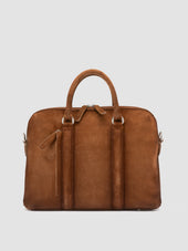 Quentin 019 Light Brown Suede Briefcase
