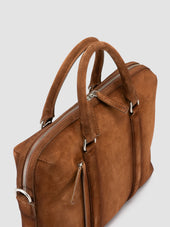 Quentin 019 Light Brown Suede Briefcase