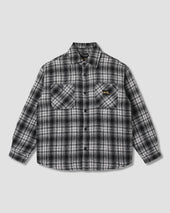 Quilted Plaid Overshirt (Blue)
