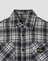 Quilted Plaid Overshirt (Blue)