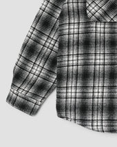 Quilted Plaid Overshirt (Blue)