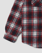 Quilted Plaid Overshirt (Red)