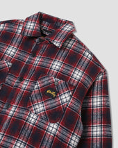 Quilted Plaid Overshirt (Red)