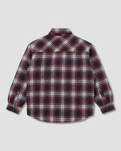 Quilted Plaid Overshirt (Red)