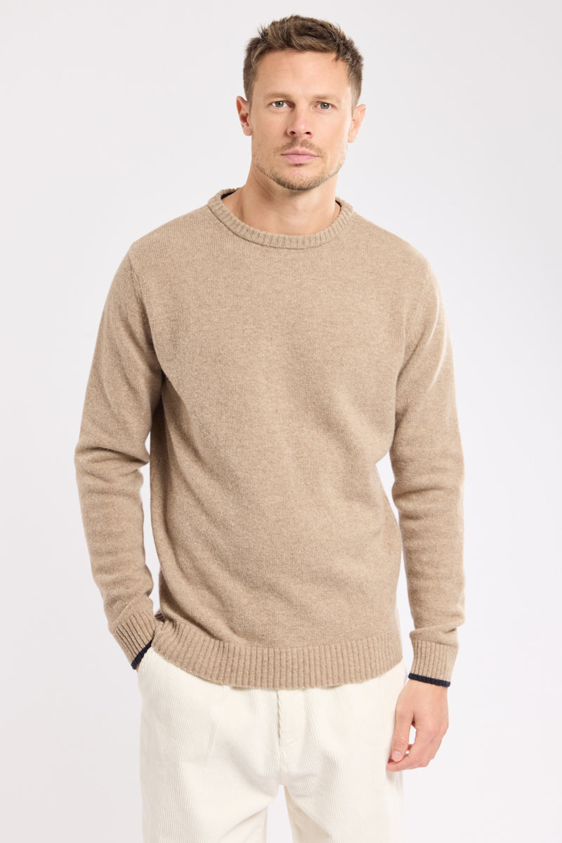 Pull col rond - laine