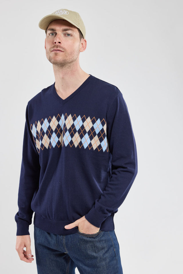 Pull motifs jacquards Bérac - coton