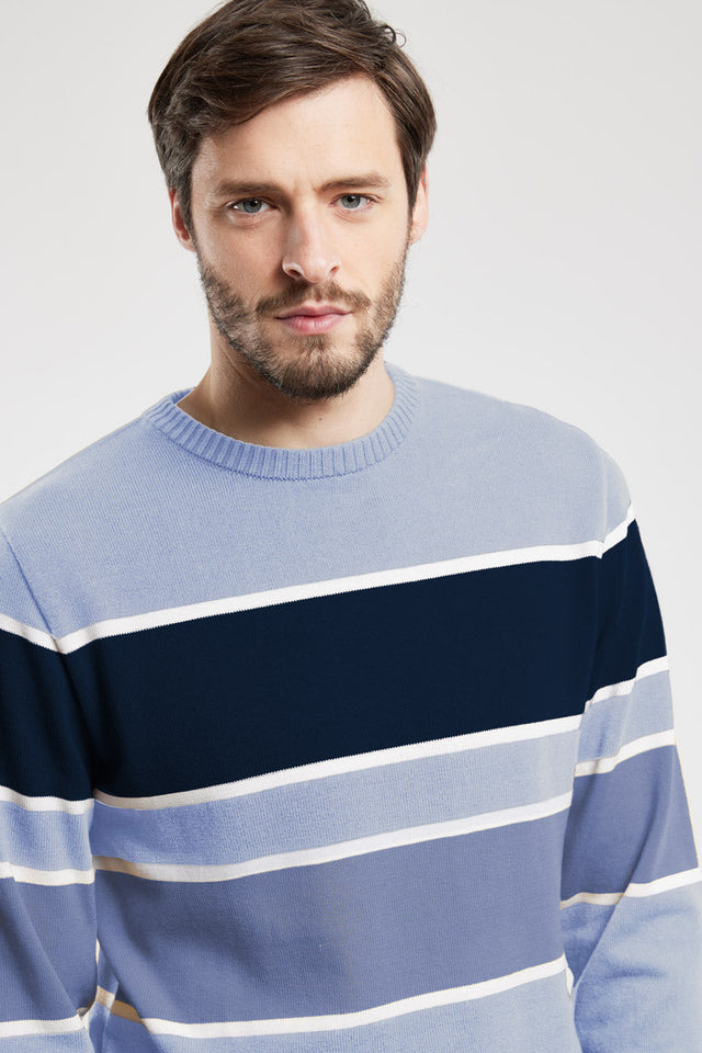 Pull larges rayures - coton