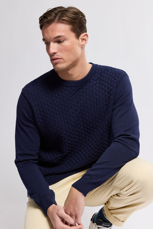 Pull maille fantaisie - coton