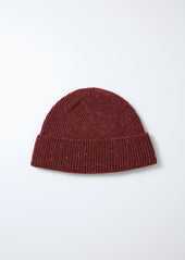 ROTOTO - Nep Wool Seamless Beanie - Dark Red