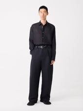 Rafe Linen Shirt In Darkest