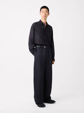 Rafe Linen Shirt in Darkest Navy