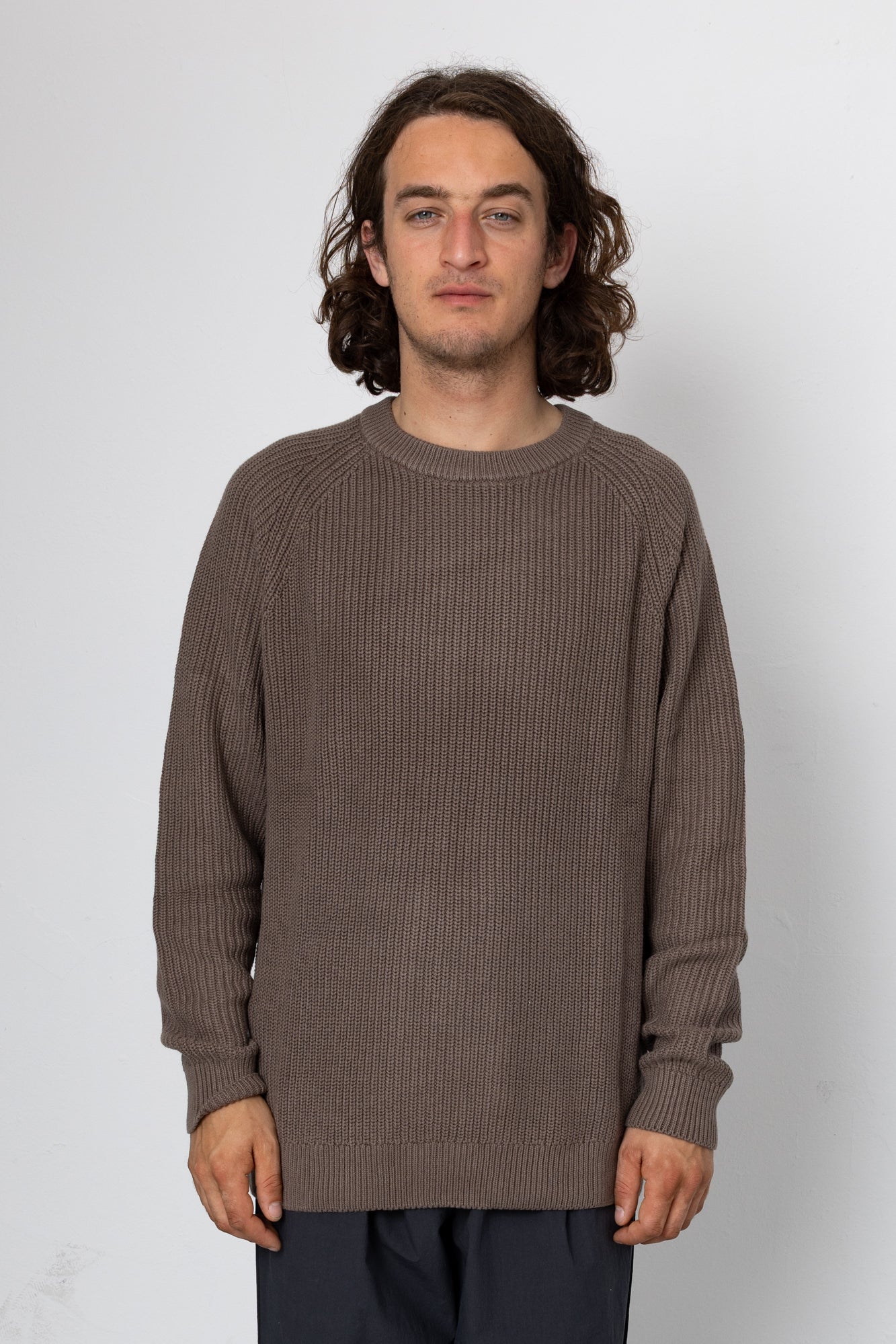 Hayley Raglan Crew - Mushroom