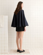 Waxed Herringbone Rain Cape