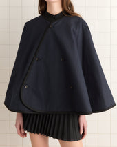 Waxed Herringbone Rain Cape